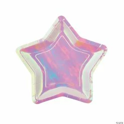 Cheapest 💯 Iridescent Star-Shaped Paper Dessert Plates - 8 Ct. 🥰
