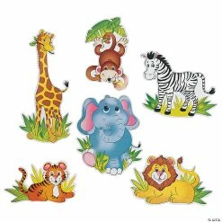 Best deal 👏 Jumbo Zoo Animal Cutouts - 6 Pc. 🛒