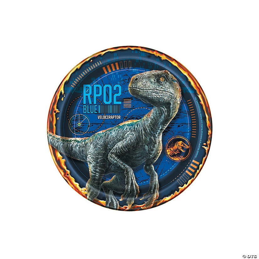 Brand new ⭐ Jurassic World™ RP02 Blue the Velociraptor Paper Dessert Plates - 8 Ct. ⌛ 3 Brand new ⭐ Jurassic World™ RP02 Blue the Velociraptor Paper Dessert Plates - 8 Ct. ⌛