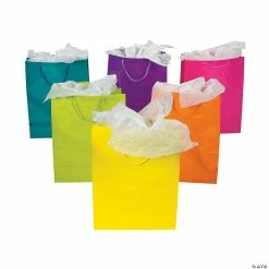 Discount 🥰 Large Neon Paper Gift Bags - 12 Pc. 🎁