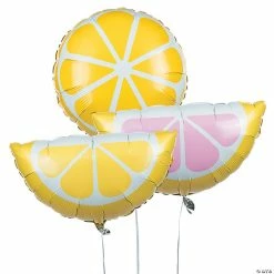 Budget 🎁 Lemonade Party 11 1/2" - 20 1/4" Mylar Balloons - 3 Pc. 😀