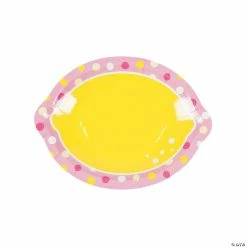 Coupon 🔥 Lemonade Party Lemon-Shaped Paper Dessert Plates - 8 Ct. 😍