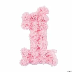 Brand new ⌛ Light Pink 1st 🎂 Birthday Tissue Wall Decoration 🥰