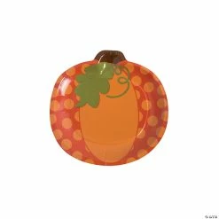 Best reviews of ⭐ Lil’ Pumpkin Party Pumpkin-Shaped Paper Dessert Plates - 8 Ct. 🛒