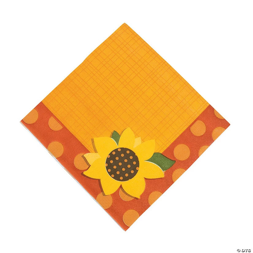 Wholesale π Lilβ Pumpkin Party with Sunflower Luncheon Napkins - 16 Pc. π 3 Wholesale π Lilβ Pumpkin Party with Sunflower Luncheon Napkins - 16 Pc. π