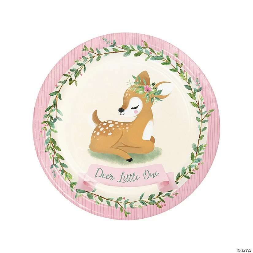 Cheap 🥰 Little Deer First 🎂 Birthday Paper Dinner Plates - 8 Ct. 😍 3 Cheap 🥰 Little Deer First 🎂 Birthday Paper Dinner Plates - 8 Ct. 😍