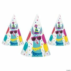 Coupon 👍 Llama 🎂 Birthday Cone Party Hats - 8 Pc. 👏