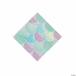 Best Sale 🥰 Mermaid Sparkle Bubbles Beverage Napkins - 16 Pc. 😉