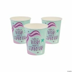 Best deal 👏 Mermaid Sparkle Make a Wish Upon a Starfish Paper Cups - 8 Pc. 👍