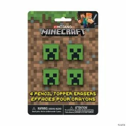 Best deal ⌛ Minecraft® Pencil Top Erasers - 4 Pc. ✨