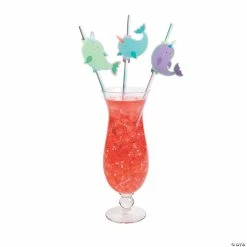 Budget 🤩 Narwhal Party Straws - 12 Pc. 🌟