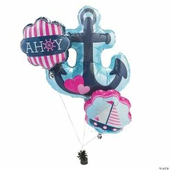 Cheap 👍 Nautical Girl 19" - 20" Mylar Balloons - 3 Pc. 🎉