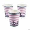 Cheap ⌛ Nautical Girl Anchors & Hearts Striped Paper Cups - 8 Pc. 👏 -Deals Supplies Store nautical girl anchors and hearts striped paper cups 8 pc 13733904