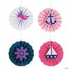 Deals 💯 Nautical Girl Hanging Fans with Icons - 12 Pc. 🤩 -Deals Supplies Store nautical girl hanging fans with icons 12 pc 13733580