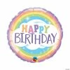 Wholesale ✨ Pastel Happy 🥳 Birthday Rainbow 18" Mylar Balloon 💯 -Deals Supplies Store pastel happy birthday rainbow 18 mylar balloon13930356