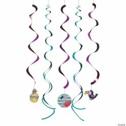 Outlet 👏 Pineapple ’n Friends Hanging Swirl Decorations - 5 Pc. 🧨