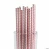 Budget 🔥 Chevron Paper Straws - 24 Pc. ✔️ -Deals Supplies Store pink chevron paper straws 24 pc 13659677