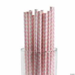 Budget 🔥 Chevron Paper Straws - 24 Pc. ✔️