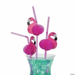 Hot Sale 👍 Pink Flamingo Straws - 12 Pc. ⌛