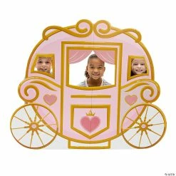 Budget ⌛ Pink Princess Carriage Photo Prop Life-Size Cardboard Stand-Up 👍