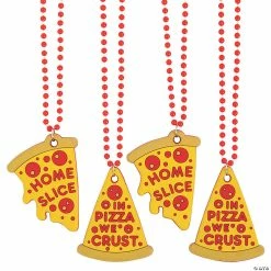 Best deal 🎉 Pizza Bead Necklaces with Sayings - 24 Pc. 🎉