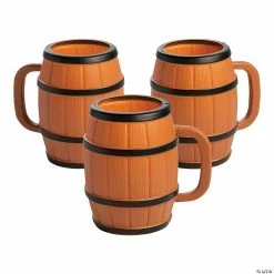 Buy ⭐ Plastic Barrel Mugs - 12 Ct. 😀