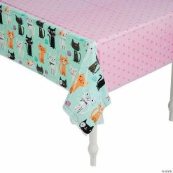 Promo 🎁 Purr-Fect Party Plastic Tablecloth 🌟