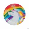 Promo ❤️ Rainbow Unicorn Paper Dessert Plates - 8 Ct. 🛒