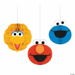 Cheap 🔥 Sesame Street® Honeycomb Hanging Decorations - 3 Pc. 🌟