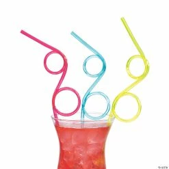 Best reviews of ❤️ Silly Loop Straws - 12 Pc. ⌛