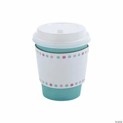 Best Sale ⭐ Small Winter Disposable Coffee Cups with Lids & Sleeves - 12 Pc. ✨