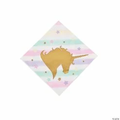 Budget 🛒 Sparkle Unicorn Beverage Napkins - 16 Pc. ⭐