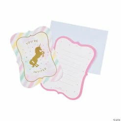 Deals 🔥 Sparkle Unicorn Invitations - 8 Pc. ⭐