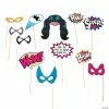 Best Sale ⭐ Superhero Girl Photo Stick Props - 12 Pc. 🧨