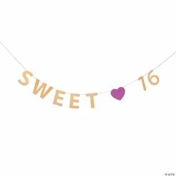 Discount ✨ Sweet 16 Glitter Banner 🎁