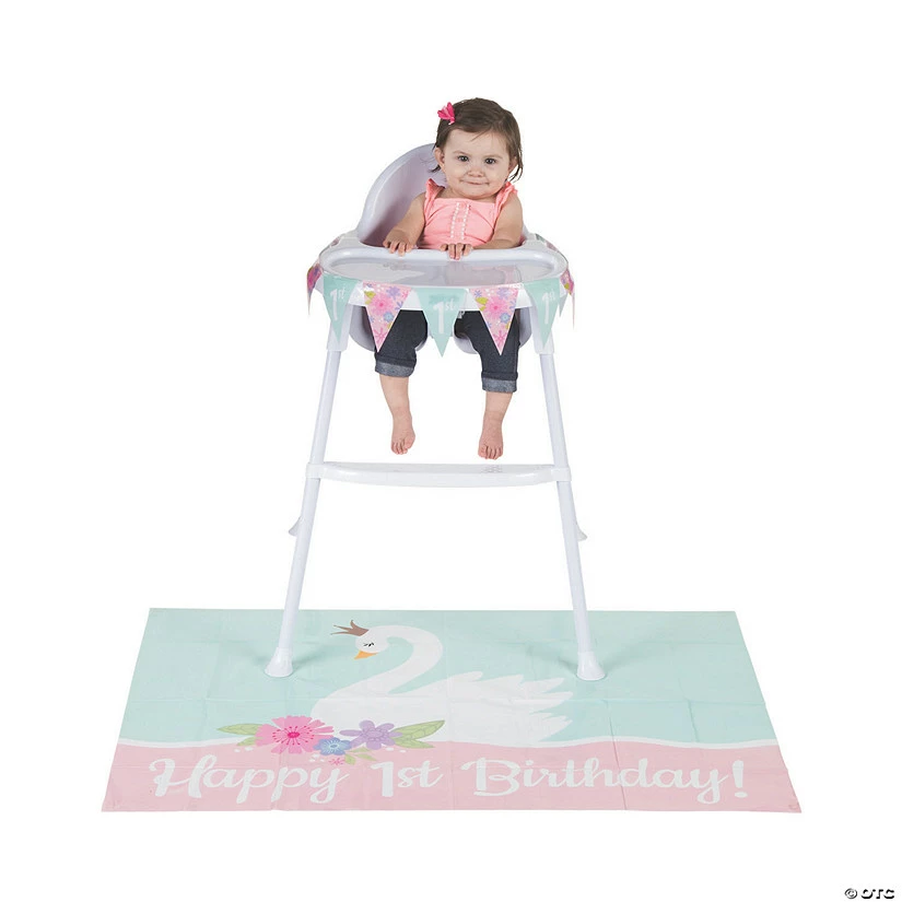 Budget π₯ Sweet Swan 1st π Birthday Party High Chair Decorating Kit - 2 Pc. π 3 Budget π₯ Sweet Swan 1st π Birthday Party High Chair Decorating Kit - 2 Pc. π