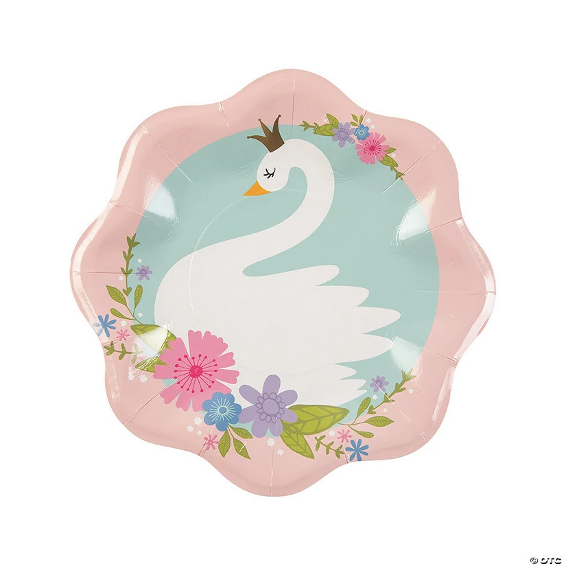 Best Pirce 𧨠Sweet Swan Paper Dinner Plates - 8 Ct. 𧨠3 Best Pirce 𧨠Sweet Swan Paper Dinner Plates - 8 Ct. π§¨