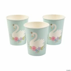 Budget 😍 Sweet Swan Princess & Flowers Paper Cups - 8 Ct. 🧨