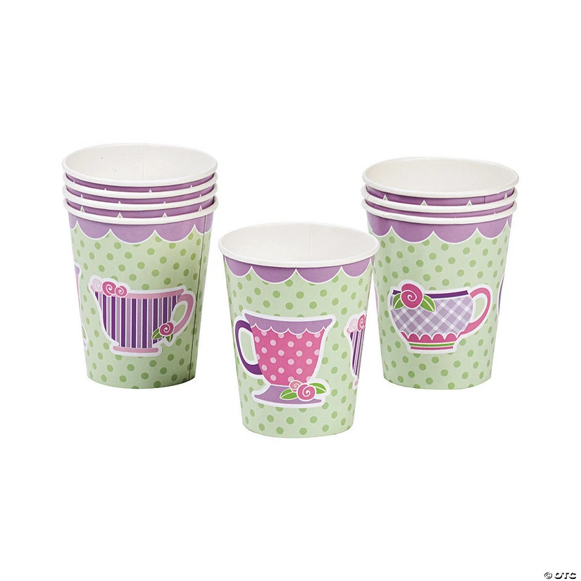 Flash Sale π Tea Party Purple & Green Polka Dot Paper Cups - 8 Pc. 𧨠3 Flash Sale π Tea Party Purple & Green Polka Dot Paper Cups - 8 Pc. π§¨