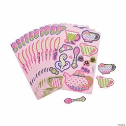 New 🛒 Tea Party Sticker Sheets - 24 Pc. 💯