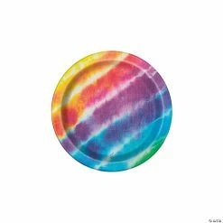 Discount 👍 Tie-Dye Paper Dessert Plates - 8 Ct. 🤩