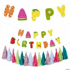 Flash Sale ⌛ Tutti Frutti Tissue Paper Garland Set - 2 Pc. 🧨