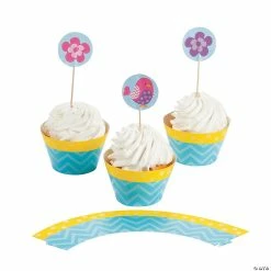 Best Sale 🔥 Tweet 1st 🎂 Birthday Cupcake Wrappers with Picks - 100 Pc. 🌟