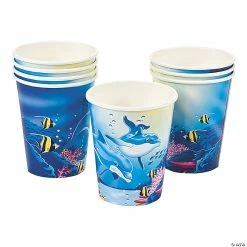 Coupon 🧨 Under the Sea Dolphin Paper Cups - 8 Ct. 😀
