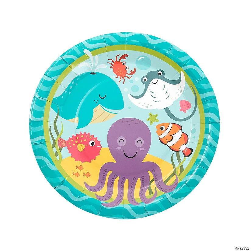 Promo π Under the Sea Paper Dinner Plates - 8 Ct. π 3 Promo π Under the Sea Paper Dinner Plates - 8 Ct. π