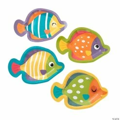 Best deal 🎁 Under the Sea Party Fish-Shaped Paper Dessert Plates - 8 Ct. 👏