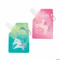 Hot Sale 🧨 Unicorn Collapsible Platic Water Bottles - 12Ct. ✔️