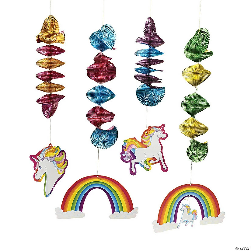 Best Pirce π Unicorn Hanging Spiral Decorations - 12 Pc. π 3 Best Pirce π Unicorn Hanging Spiral Decorations - 12 Pc. π
