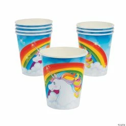 Discount 🥰 Unicorn Magic Rainbow Paper Cups - 8 Pc. 🧨