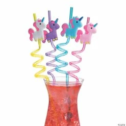 Best Pirce 😀 Unicorn Silly Straws - 12 Pc. 💯